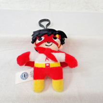 Ryans World Ryan Red Titan Plush Backpack Hanger Clip On 5&quot; Stuffed Keyc... - $6.46