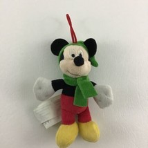 Disney Mickey Mouse Christmas Holiday 5&quot; Plush Stuffed Animal Ornament S... - £15.73 GBP