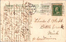 Vtg Postcard Winsch St. Patricks Day At Innisfallen Killarney PM 1911 Embossed - £8.28 GBP