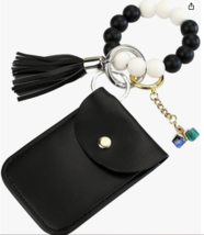 Keychain Wallet Wristlet, Women Tassel Key Chain Bracelet CARD BAG ACCES... - £15.91 GBP