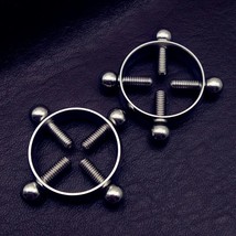 Sexy Non-Piercing Silver Adjustable Nipple Rings - £14.80 GBP