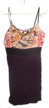 FREE People Sz Large Orange and Purple Dress with Black Lace Stretch Waistband - £46.90 GBP