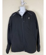 Fila Sport Men Size L Black Full Zip Softshell Jacket Zippered Arms - $12.20