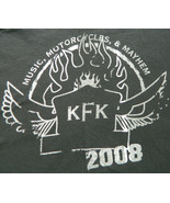 KFK 2008 MUSIC, MOTORCYCLE, &amp; MAYHEM EVENT DISTRESSED T-SHIRT  BIKER TEE - £7.43 GBP