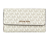 NWB Michael Kors Large Trifold Vanilla Signature Wallet 35F8GTVF3B Dust ... - $93.05