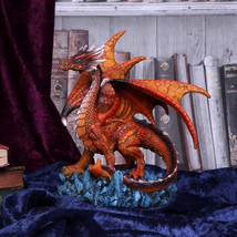 Gothic Orange Dragon &quot;Ember Guard&quot; Figurine Ornament Nemesis Now New &amp; B... - £24.70 GBP