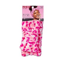 RED BY KISS PLUSH SPA HEAD BAND - HQ100 PINK LEOPARD - £3.59 GBP