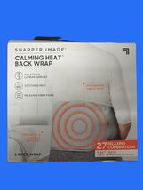 Sharper Image Calming Heat Back Wrap Auto Shut Off Inflatable Lumbar Sup... - $29.95