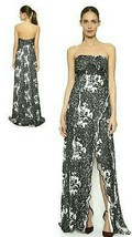 $1,100 MARCHESA NOTTE EXCLUSIVE WHITE BLACK LACE STUNNING DRESS GOWN 4 - $299.00