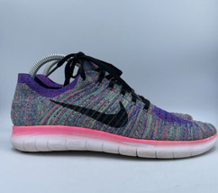 Nike Free RN FlyKnit Women’s Running Shoes Multi 831070-604 Purple Sz 9.5 - £32.58 GBP