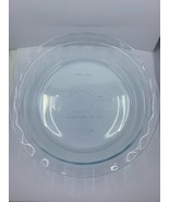 Pyrex Large Pie Plate 100 Years Anniversary Fluted Rim 9.5&quot; Biue Tint Gl... - £11.64 GBP