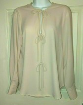 1.State by Anthropogie Blush Pullover Decorative Front Ties Blouse SZ Small - £9.68 GBP