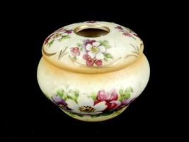 Royal Floretta Ware Vintage Austrian Porcelain, Covered Hair Receiver Vanity Jar - £19.24 GBP