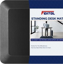 Featol Anti Fatigue Mats For Standing, 9/10 Extra Thick, 20&quot; X 32&quot;, Black - $52.96