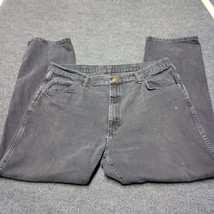Vintage Lee Black Denim Pants Jeans Men 40x33 High Rise 80s 90s Pants - $17.05