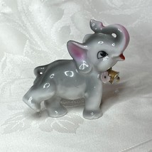 Vintage Ceramic Baby Elephant Figurine Trunk Up Japan - $370.83 MXN