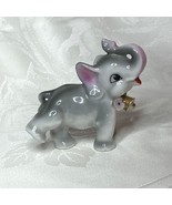 Vintage Ceramic Baby Elephant Figurine Trunk Up Japan - $370.83 MXN