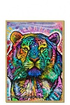 Tiger Vibrant Colorful Wildlife Pop Art Wood Fridge Kitchen Magnet 2.5x3... - £4.60 GBP