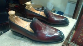 Handmade Ox Blood Patina Whole Cut Loafers for Men Custom Made Shoes for men - £134.45 GBP
