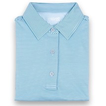 2Putt Men&#39;s Short Sleeve Stripe Polo Light Blue - $40.00