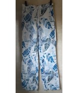 Tommy Bahama Leaf Print 100% Linen Pants Size 0 Tiki Drawstrings U5 - $29.69