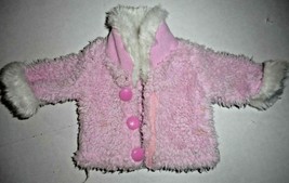 Funrise Deluxe Glamour Doll Outfit Soft Pink White Fuzzy Jacket Fits 18&quot; Doll - £7.99 GBP