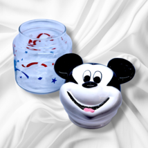 VINTAGE 1970s 1980s ERA WALT DISNEY MICKEY MOUSE CERAMIC/GLASS COOKIE JA... - $21.19