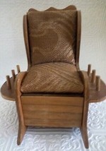 Pin Cushion Wood Rocking Chair With 6 Thread Spool Holders - $19.75
