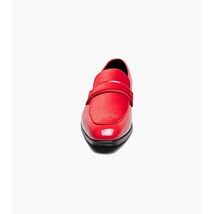 Stacy Adams Spratley Moc Toe Saddle Slip On Dress Shoes Red 25686-600 image 2
