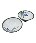 Iris Flower 6” Ceramic Bowls Textured LOT 2 - €19,35 EUR