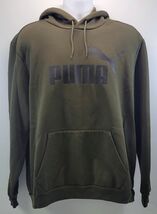 A) Puma Green Men Pullover Long Sleeve Big Logo Hoodie Kangaroo Pocket L... - $19.79