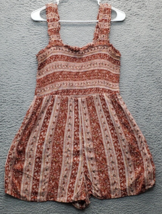 American Eagle Outfitters Rompers Womens Large Brown Floral Smocked Wide... - £17.65 GBP