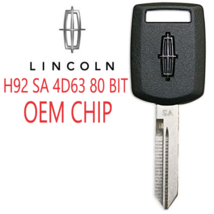 Lincoln H92 Transponder Key 80 Bit Sa Oem Chip Guranteed To Program A++ - £11.08 GBP