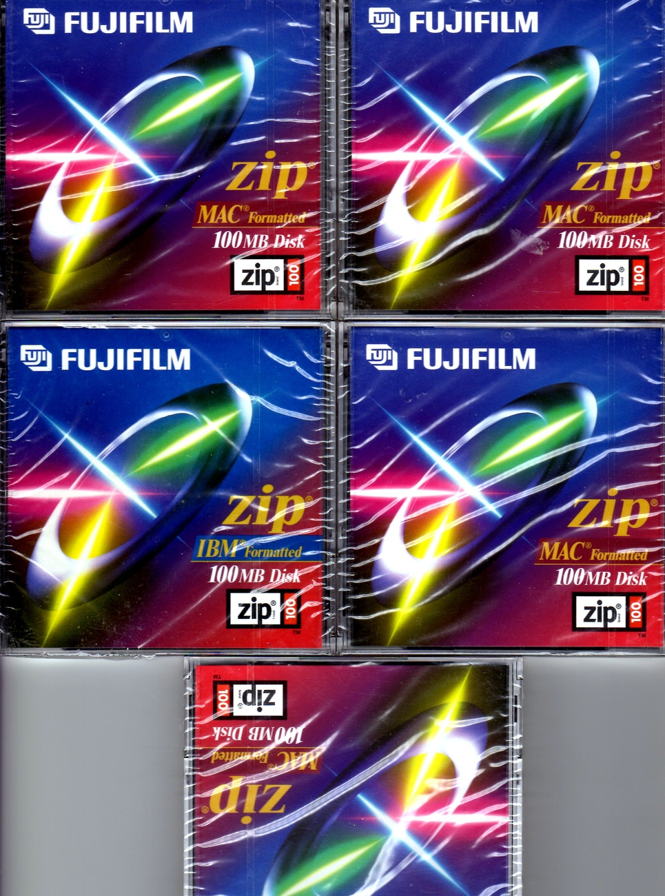 Fujifilm(R) Zip 100MB Disks, Mac Format, Pack Of 5 - $9.00