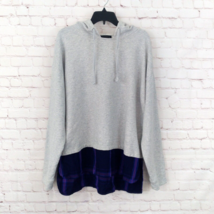 Sanctuary Hoodie Womens XL Gray Long Sleeve Plaid Layered Pullover - £19.91 GBP