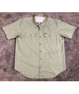 Orvis Shirt Mens L Green Bum Trout Outdoor Hiking Fishing Short Sleeve B... - £22.82 GBP