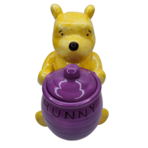 Disney Winnie The Pooh Figurine Hunny Pot 6 Inch Hand Painted Ceramic Figurine - $14.84