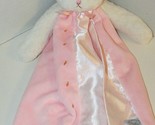 Bunnies by the Bay Pink FLAWED security blanket white bunny Best friends... - $9.35
