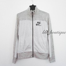 NWT Nike AR3790-050 Women&#39;s Sportswear Vintage Full-Zip Jacket Grey Whit... - £23.55 GBP