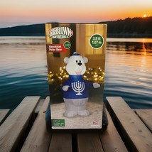 3.5 ft Gemmy Airblown Inflatable  Hanukkah Bear - $553.60 MXN