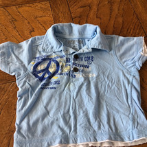 *Kenneth Cole Reaction - Baby Blue Boys Polo shirt 12M - $1.99