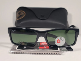 Ray-Ban RB4151 601/2P Sunglasses Black Frame Green Polarized Lens 59mm - £71.12 GBP