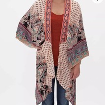 Flying Tomato Multicolor Printed Boho Flyaway Cardigan Kimono Size M/L - $40.00