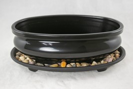 9&quot; Oval Heavy Duty Plastic Bonsai / Succulent Pot + Tray + Rock + Mesh Combo - $22.99+