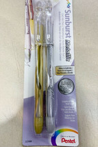 NEW Pentel Arts Sunburst Metallic 2-PACK .8mm Metal Tip Gel Ink Pens SIL... - $9.16