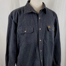 Guide Series Heavy Cotton Flannel Chamois Shirt XL Gray Button Pockets O... - $18.99