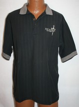 Vintage EXCALIBUR Hotel &amp; Casino Las Vegas Embroidered Logo Black Polo Shirt XL - £23.52 GBP