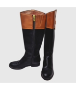 Tommy Hilfiger Women’s Black Brown Riding Boots Knee High Size 6 M Shano - £19.41 GBP