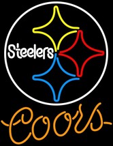 New Coors Light Pittsburgh Steelers NFL Beer Neon Sign 20&quot;x16&quot; - £115.72 GBP