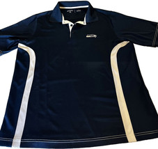Seattle Seahawks Polo Shirt Mens Large Eagle Logo Football NFL Antigua Mens - £13.11 GBP